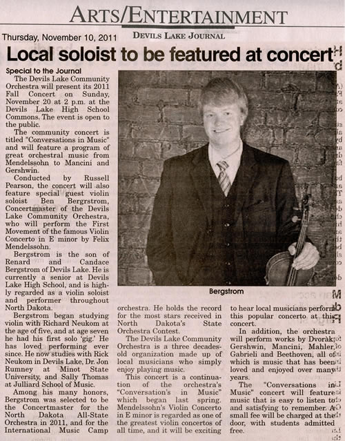 Local soloist featured at concert
